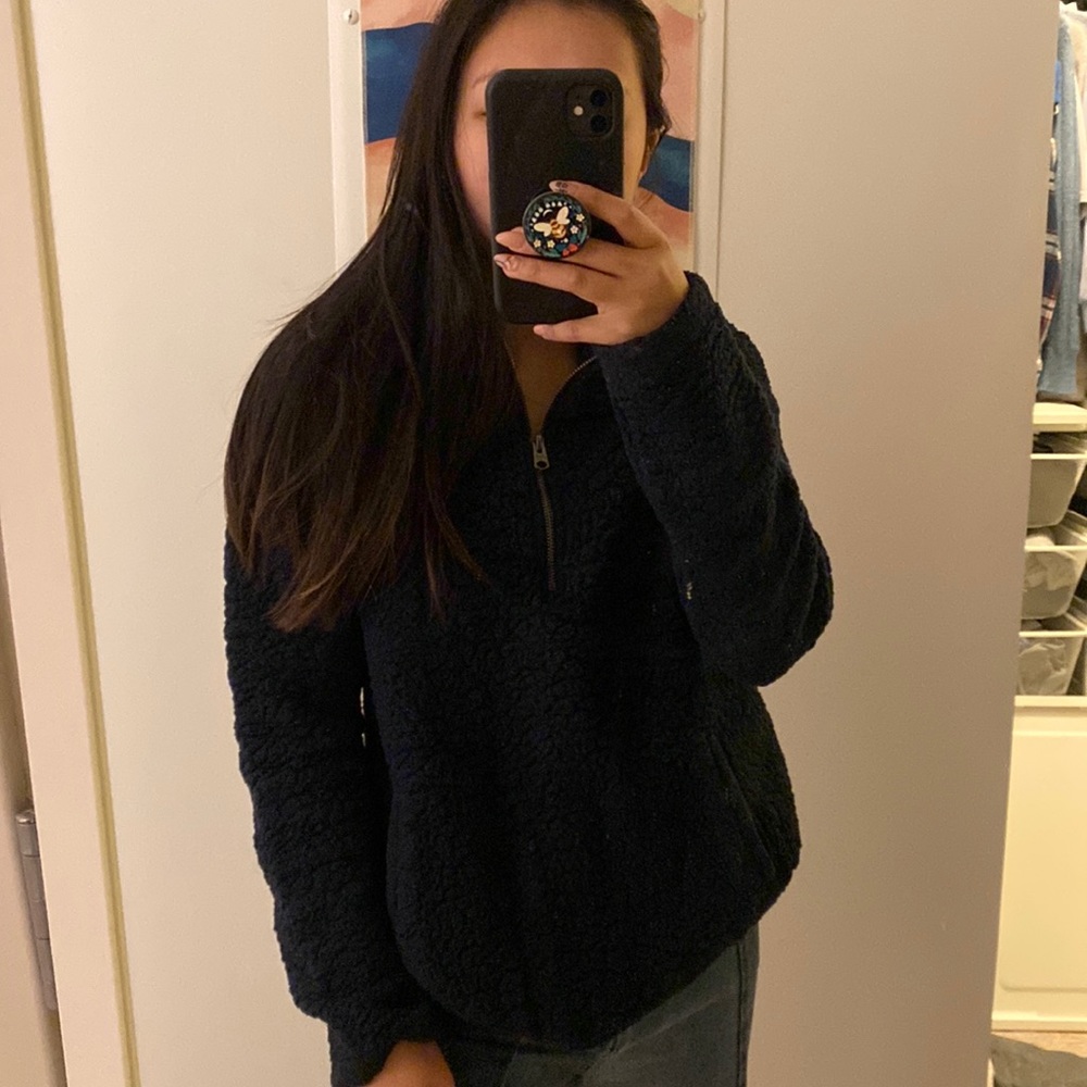 Abercrombie & Fitch Navy Quarter Zip
